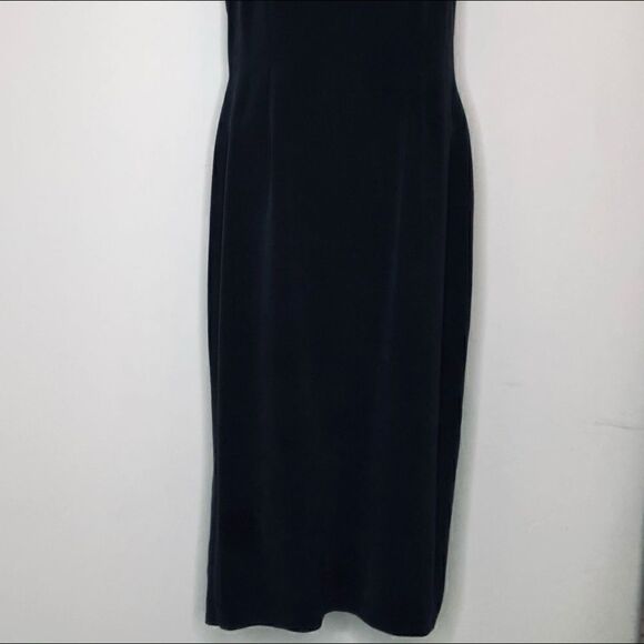 Patrick Collection 100% Silk Little Black Sheath Dress – Size 8 Elegant Classic - Picture 2 of 12